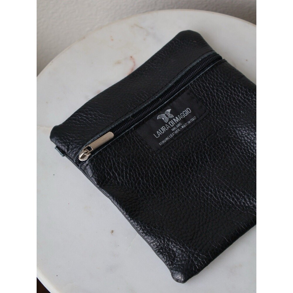 Laura Di Maggio Italy  Embossed Leather Clutch Wristlet Bag Wallet